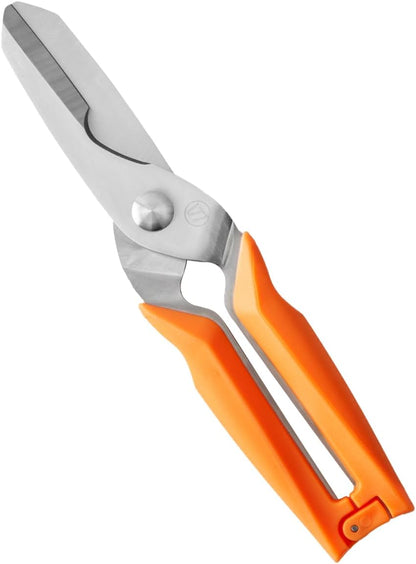Milk Street Kitchen Shears, 3" German Steel Blade, Bone Notch, Spring-Loaded, Orange Handles, for Poultry, Fish, and More