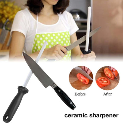 Knife Sharpening Steel, 8inch Professional Ceramic Knife Sharpening Rod, Knife Blade Sharpener Honer Knife Rod Sharpener for Kitchen Knife Scissors