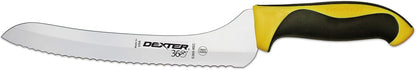 9” Scalloped Offset Slicer with Red Handle – S360-9SCR, High-Carbon Stainless Steel Blade, Ergonomic Non-Slip Grip, NSF Certified, Color-Coded for Food Safety – Made in the USA