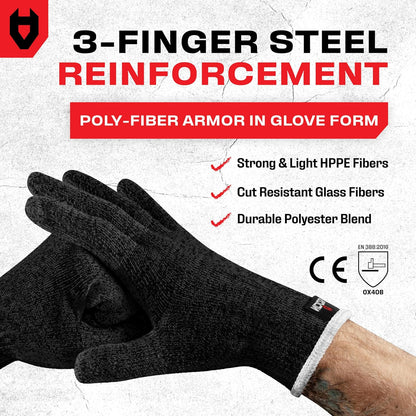 NoCry Premium Cut Resistant Gloves Food Grade — 100% Food Safe — Level 5 Meat Cutting Glove for Chefs & Butchers — Perfect Mandoline Glove or Oyster Shucking Gloves with Superior Comfort & Dexterity