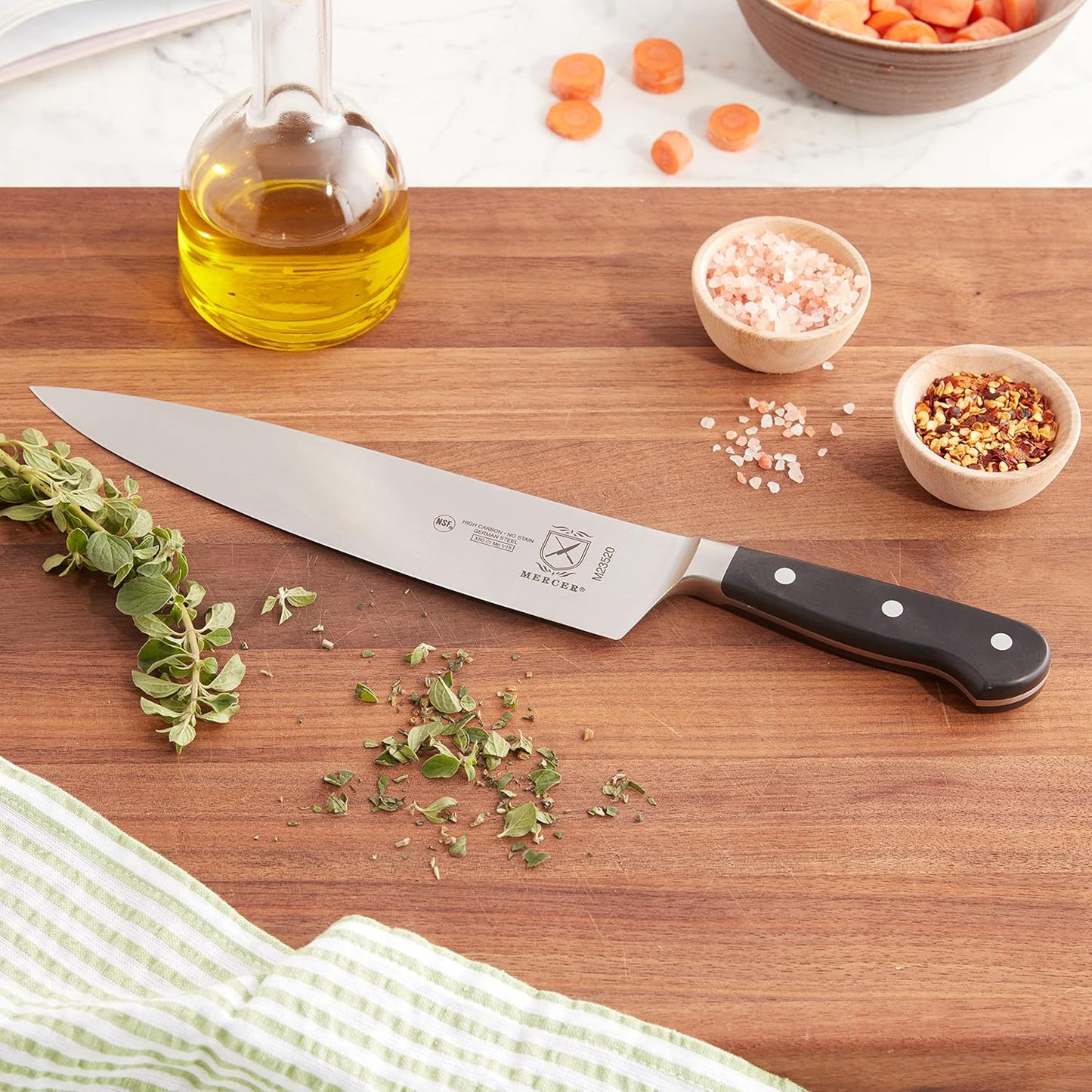 Mercer Culinary Olive Wood 4-Piece Steak Knife Set