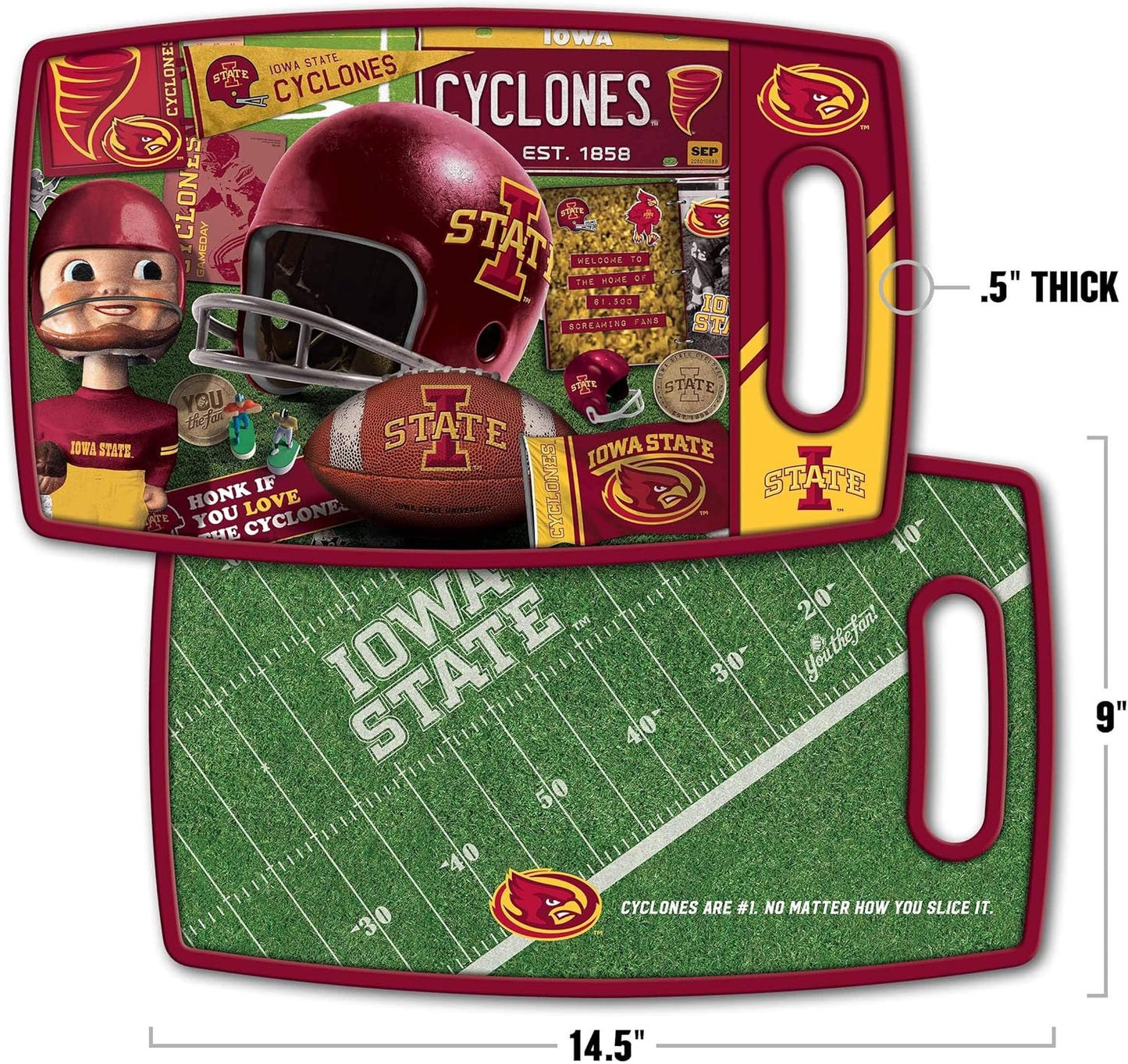 YouTheFan NCAA Retro Series Cutting Board - Colors B