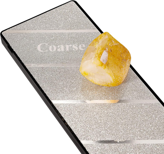 10 inch Diamond Sharpening Stone 120/180 Dual Grit, Lapping Plate Knife Whetstone for Scissor Chisels Blades Grinding