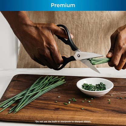 Ninja K32012 Foodi NeverDull Premium Knife System, 12 Piece Knife Block Set with Built-in Sharpener, German Stainless Steel Knives, Black