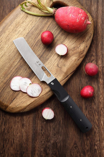 Miki 2 piece set 440A stainless steel Blade Japanese pocket folding Chef knife peeling utility knife fruit knif g10 Handle Camping BBQ trip Outdoor Portable kitchen knife