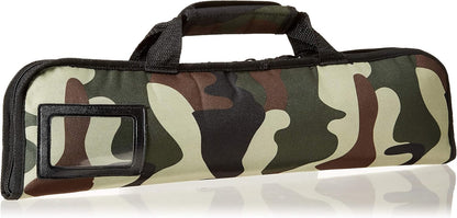 Ergo Chef 5 Pocket Chef Knife Case Roll Bag Bi-Fold (Black) Lightweight - Durable Nylon / Polyester Blend– Perfect for the Busy Traveling Chef