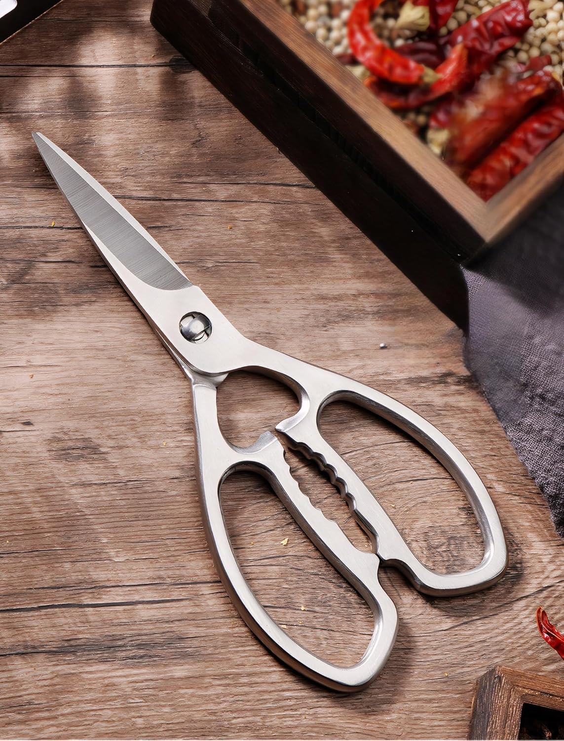 Jasni 100% Full Stainless Steel separable Sharp Powerful Kitchen Scissors Multi-Purpose Heavy Duty Dishwasher Safe Food Scissors Kitchen Shears for Chicken Poultry bone