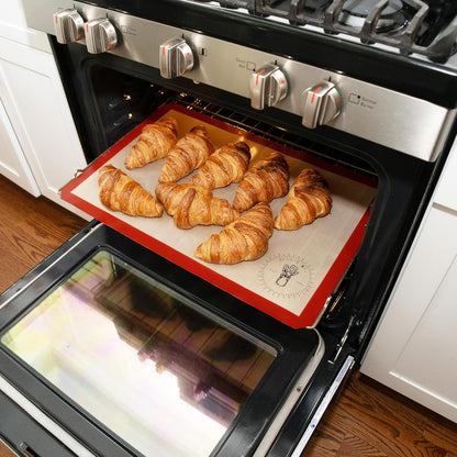 Silicone Baking Mats, Full size, Baking Sheet Liners, Pack of 2, Oven Safe, 16 x 24 inch (40x60 cm), Non-Stick, Silicone Baking Sheet Liner, Perfect For Baking Macarons Cookies And Cakes