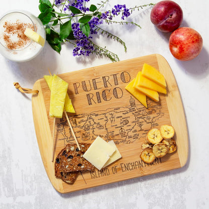 Totally Bamboo A Slice of Life New Jersey State Serving and Cutting Board, 11" x 8.75" - Colors A