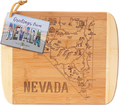 Totally Bamboo A Slice of Life New Jersey State Serving and Cutting Board, 11" x 8.75" - Colors B