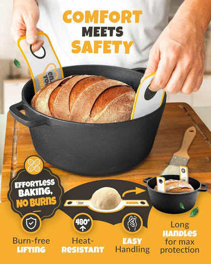 CRUSTLOVE 2pcs Set Bread Lame with 5 Blades – Sourdough Scoring Tool Set with Straight & Curved Scoring Knife for Sourdough and Bread Baking, Dough Scorer, Bread Scoring Tool, Bread Baking Supplies