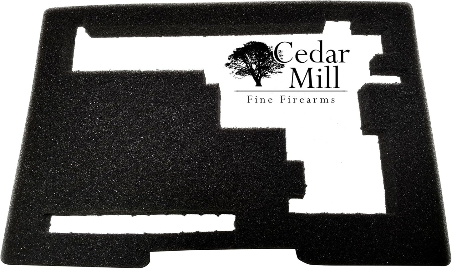 Cedar Mill Fine Firearms TSA Approved Hard Gun Case – Airline Approved Lockable Pistol Carrying Case with Dual Latch & Customizable Foam – Fits 9mm Handgun, Revolver & Firearm for Travel & Range Use