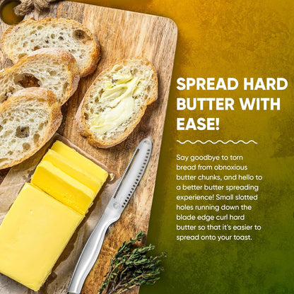 Simple preading Magic Butter Knife Spreader and Curler - Complete Your Kitchen Knives Set, Curl Your Butter with Ease 3 Different Ways