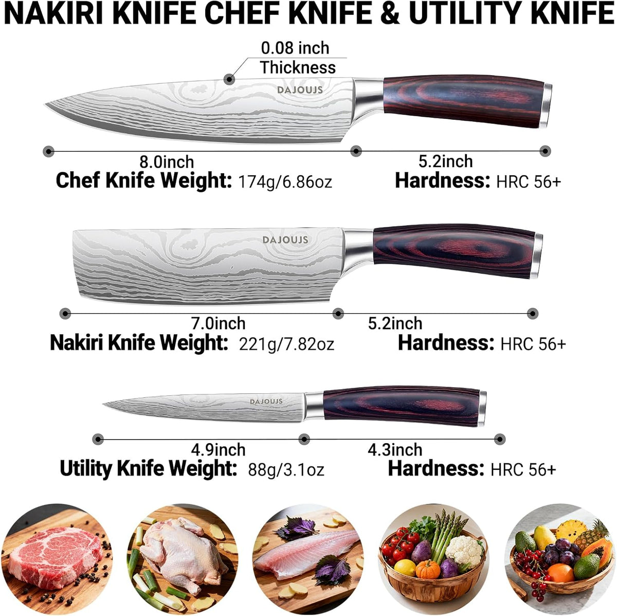 Brisket Knife Meat Carving Knives - 12 Inch Ultra Sharp High Carbon Steel Kitchen Carving Slicing Knife with Ergonomic Wood Handle & Gift Box for Turkey, Meat Cutting, BBQ