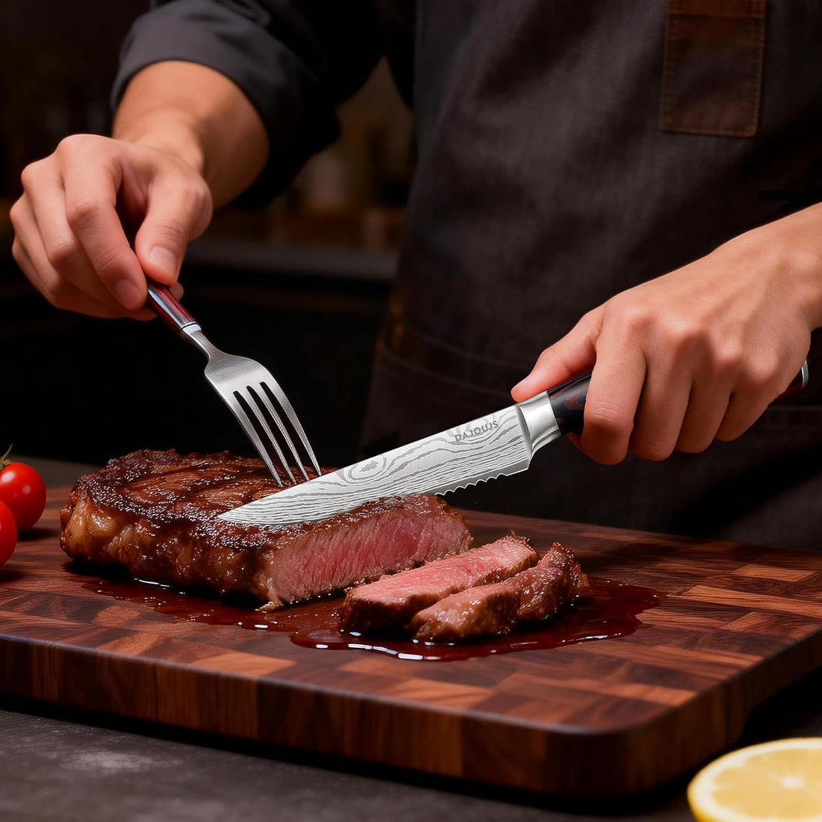 Brisket Knife Meat Carving Knives - 12 Inch Ultra Sharp High Carbon Steel Kitchen Carving Slicing Knife with Ergonomic Wood Handle & Gift Box for Turkey, Meat Cutting, BBQ