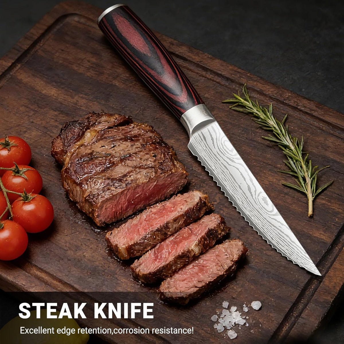 Brisket Knife Meat Carving Knives - 12 Inch Ultra Sharp High Carbon Steel Kitchen Carving Slicing Knife with Ergonomic Wood Handle & Gift Box for Turkey, Meat Cutting, BBQ