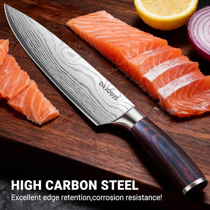 Brisket Knife Meat Carving Knives - 12 Inch Ultra Sharp High Carbon Steel Kitchen Carving Slicing Knife with Ergonomic Wood Handle & Gift Box for Turkey, Meat Cutting, BBQ