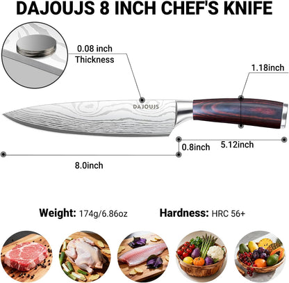 Brisket Knife Meat Carving Knives - 12 Inch Ultra Sharp High Carbon Steel Kitchen Carving Slicing Knife with Ergonomic Wood Handle & Gift Box for Turkey, Meat Cutting, BBQ