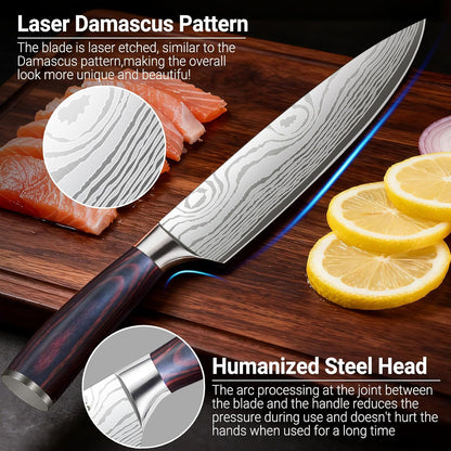 Brisket Knife Meat Carving Knives - 12 Inch Ultra Sharp High Carbon Steel Kitchen Carving Slicing Knife with Ergonomic Wood Handle & Gift Box for Turkey, Meat Cutting, BBQ
