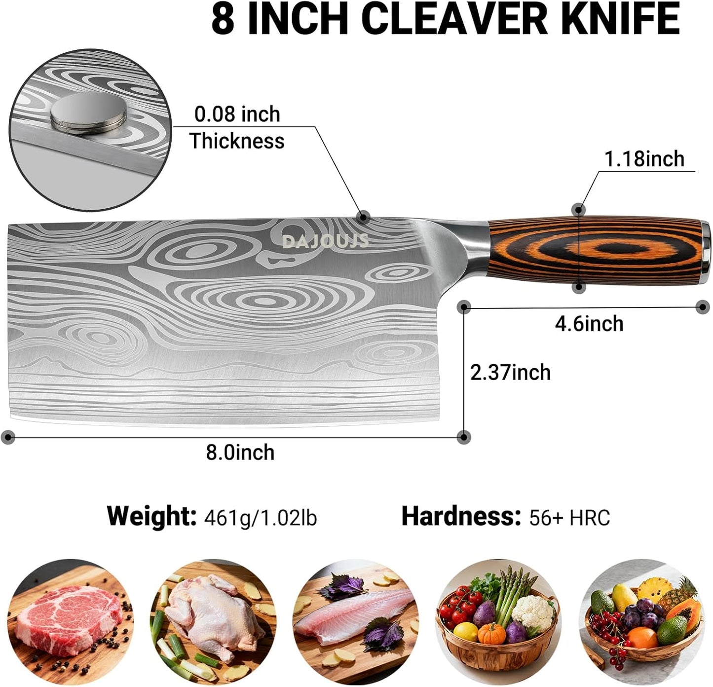Brisket Knife Meat Carving Knives - 12 Inch Ultra Sharp High Carbon Steel Kitchen Carving Slicing Knife with Ergonomic Wood Handle & Gift Box for Turkey, Meat Cutting, BBQ