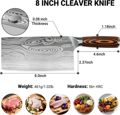 Brisket Knife Meat Carving Knives - 12 Inch Ultra Sharp High Carbon Steel Kitchen Carving Slicing Knife with Ergonomic Wood Handle & Gift Box for Turkey, Meat Cutting, BBQ