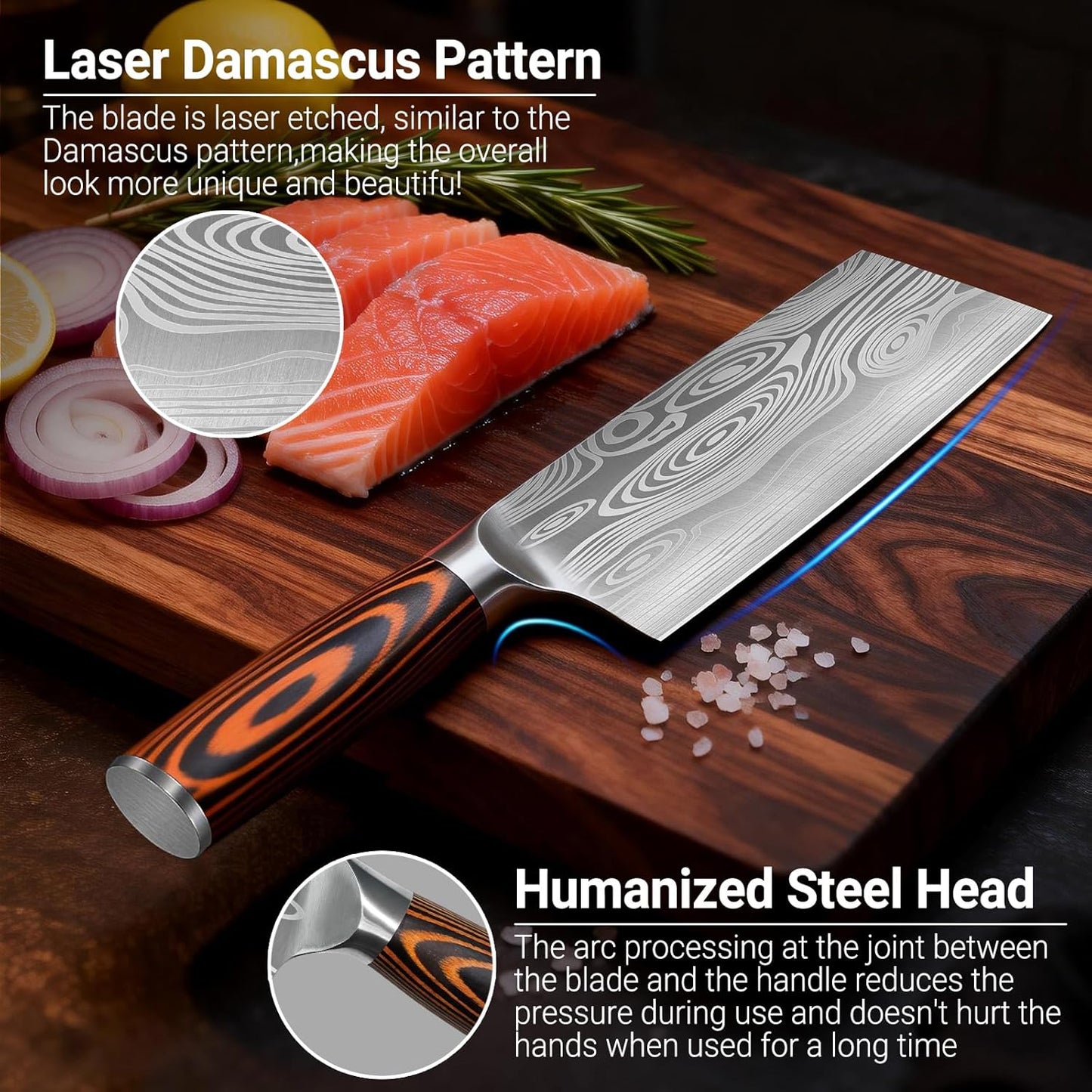 Brisket Knife Meat Carving Knives - 12 Inch Ultra Sharp High Carbon Steel Kitchen Carving Slicing Knife with Ergonomic Wood Handle & Gift Box for Turkey, Meat Cutting, BBQ