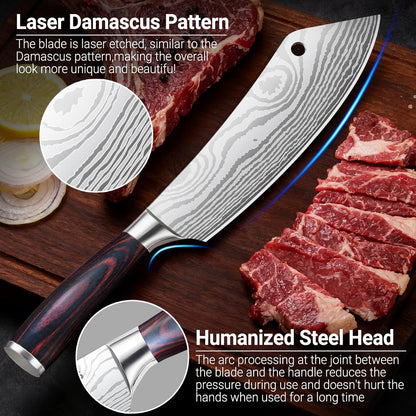 Brisket Knife Meat Carving Knives - 12 Inch Ultra Sharp High Carbon Steel Kitchen Carving Slicing Knife with Ergonomic Wood Handle & Gift Box for Turkey, Meat Cutting, BBQ