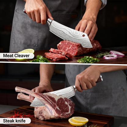 Brisket Knife Meat Carving Knives - 12 Inch Ultra Sharp High Carbon Steel Kitchen Carving Slicing Knife with Ergonomic Wood Handle & Gift Box for Turkey, Meat Cutting, BBQ
