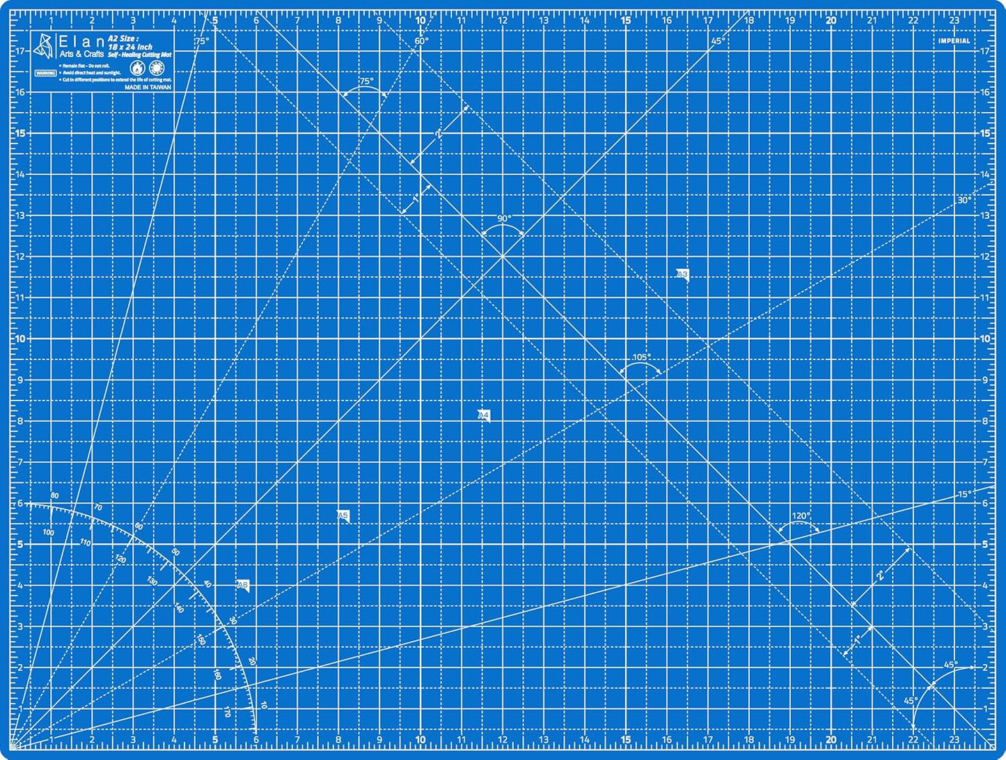 Elan Cutting Mat A4 Blue, Self Healing Cutting Mat 9x12 Inch, 5-Ply Craft Board Blue, Hobby Board for Crafts 9x12 Inch