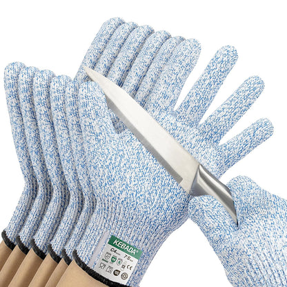 Kebada Cut Resistant Gloves, ANSI A2 Cutting Glove, PU Coated, Touchscreen, Multi-Purpose Model C2, 3 Pairs, Large