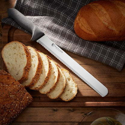 KUTLER Professional 8-Inch Bread Knife and Cake Slicer with Serrated Edge - Ultra-Sharp Stainless Steel Cutlery