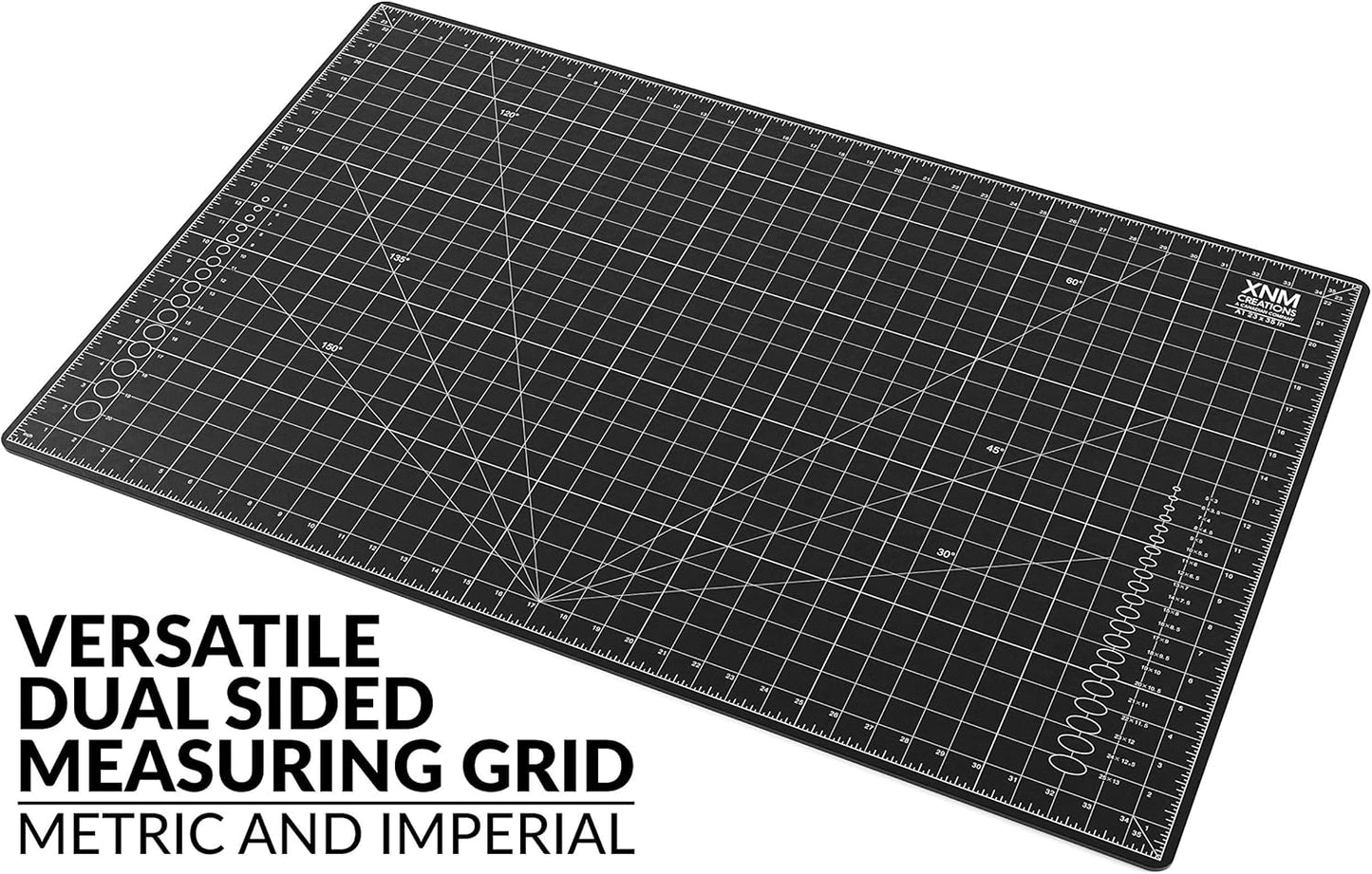XNM Premium Self Healing Cutting Mat - 8 Inches by 11 inches - A4, 3 Layer Quality PVC Construction - Dual Sided, Imperial and Metric Grid Lines - Perfect for Cutting, Sewing, and Crafts