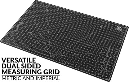 XNM Premium Self Healing Cutting Mat - 8 Inches by 11 inches - A4, 3 Layer Quality PVC Construction - Dual Sided, Imperial and Metric Grid Lines - Perfect for Cutting, Sewing, and Crafts