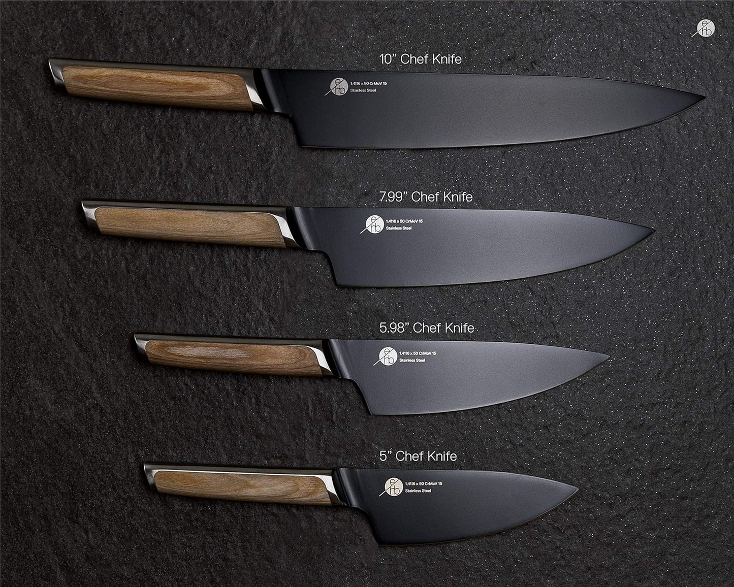 Everdure German Steel Professional Bread Knife, 10.55 Inch Serrated Edge Blade, Titanium Coated Blade with Pakka Wood Handle, Perfect Kitchen Knife for Slicing Bread Loaves, Bagels, Cake, and More