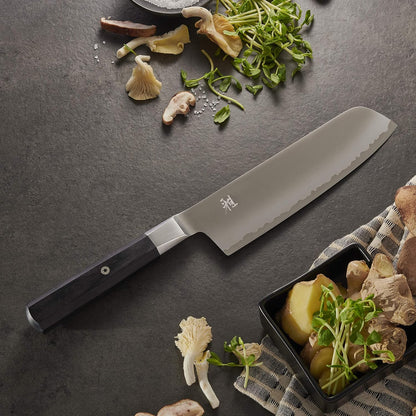 Miyabi Koh Nakiri Knife,Black/Stainless Steel,6.5"