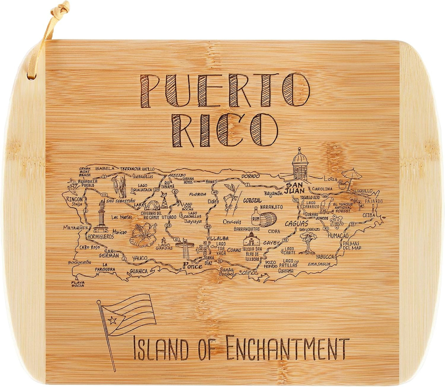 Totally Bamboo A Slice of Life New Jersey State Serving and Cutting Board, 11" x 8.75" - Colors A
