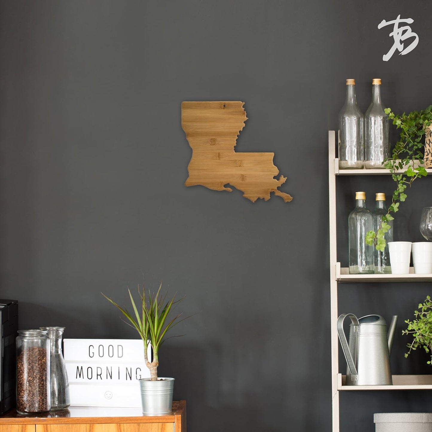 Totally Bamboo Oklahoma State Shaped Bamboo Serving and Cutting Board