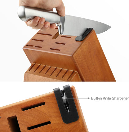 McCook® Knife Sets,German Stainless Steel Knife Block Sets with Built-in Sharpener