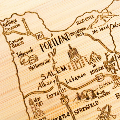 Totally Bamboo A Slice of Life New Jersey State Serving and Cutting Board, 11" x 8.75" - Colors A
