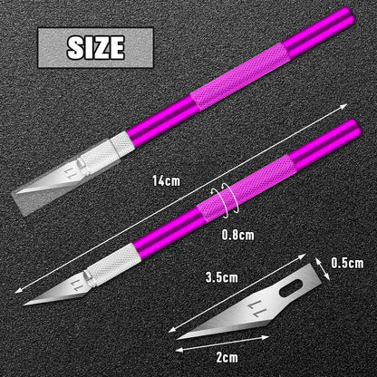 DIYSELF 16-Piece Exacto Knife Set, Craft Knife & Hobby Knife Kit, Precision Knife with Magnetic Storage Case, Exacto Knife for Crafting, Paper, Foam, Vinyl, Models, 3D Printing, Junk Journal Supplies