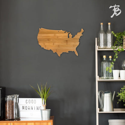 Totally Bamboo Oklahoma State Shaped Bamboo Serving and Cutting Board