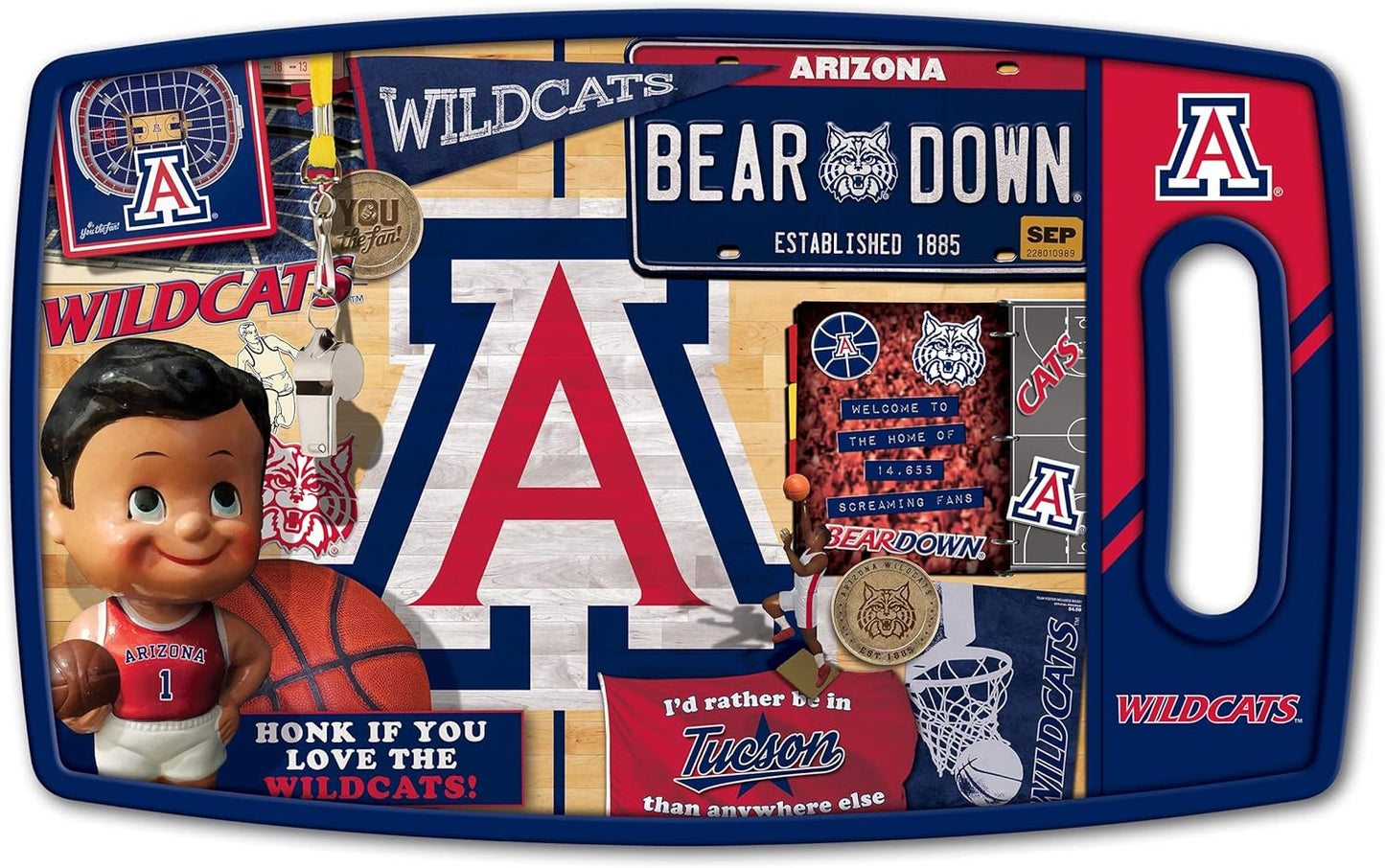 YouTheFan NCAA Retro Series Cutting Board - Colors A