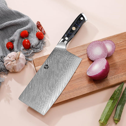 WILDMOK Damascus Boning Knife, 7 inch Super Sharp Fillet Knife, Japanese Damascus Steel, Full Tang Resin Handle, Includes Gift Box