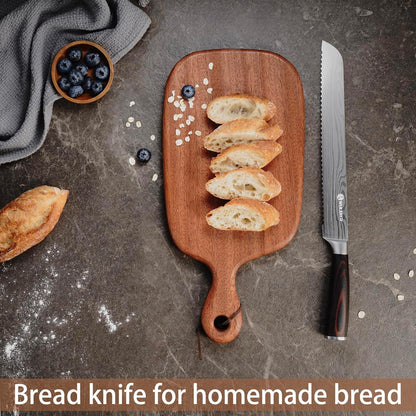 Utility Knife, 5 Inch Chef Knife, Ultra Sharp Kitchen Knife with High Carbon Stainless Steel Blade, Multipurpose Kitchen Knife with Ergonomic Pakkawood Handle and Gift Box