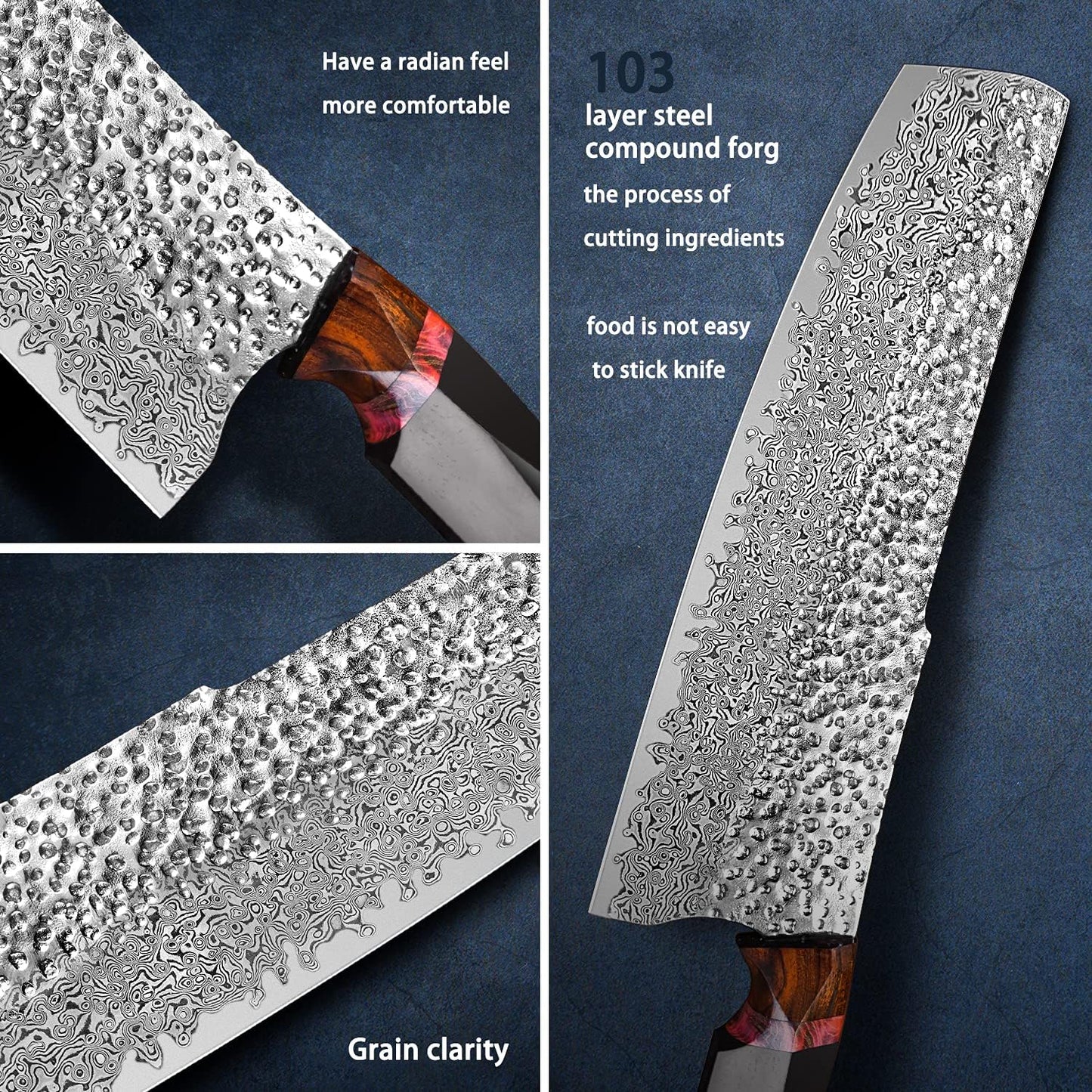 7.9in nakiri chef knife,handmade damascus steel blade ebony handle,japanese style kitchen vegetable knife with leather sheath,cutting cooking knives for kitchen