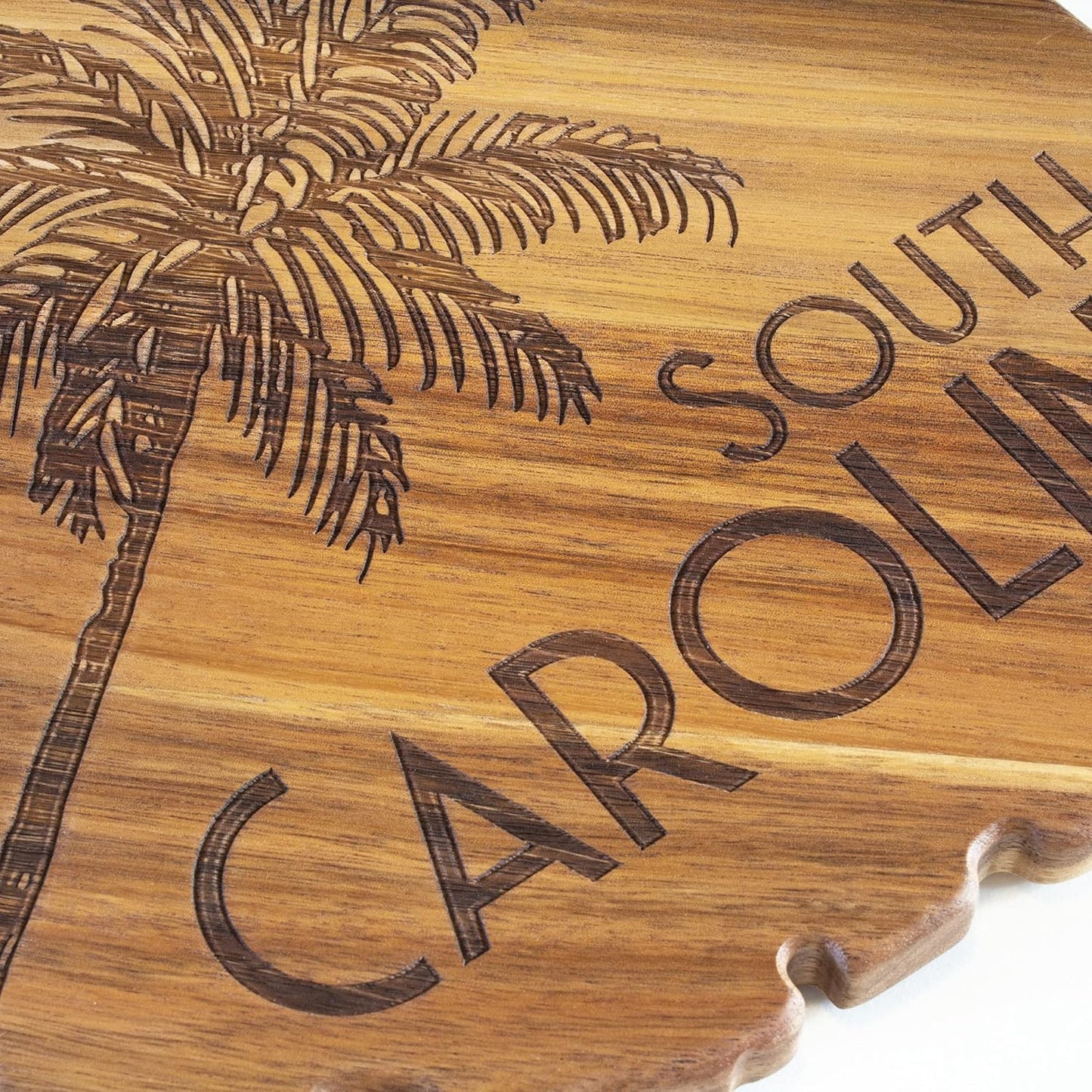 Totally Bamboo Rock & Branch Origins Series New York State Shaped Cutting Board and Charcuterie Serving Tray, Includes Hang Tie for Wall Display