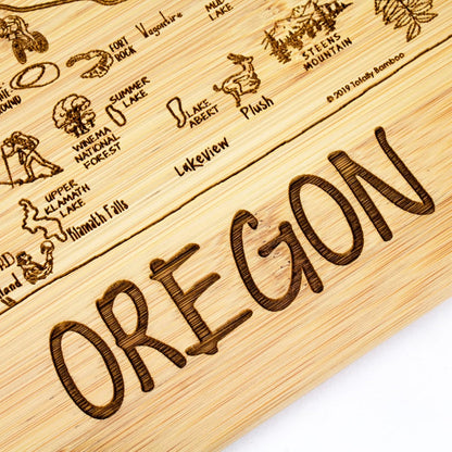 Totally Bamboo A Slice of Life New Jersey State Serving and Cutting Board, 11" x 8.75" - Colors A