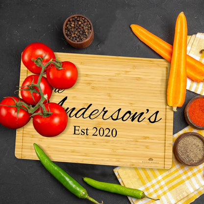 Large Cutting Board, 15x10x0.5 Bamboo Cutting Boards for Kitchen with Juice Groove and Kitchen Chopping Board for Meat Cheese board Heavy Duty Serving Tray,