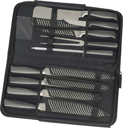 Ross Henery Eclipse 9-Piece Chef Knife Set – Stainless Steel Kitchen Knives with Travel Case