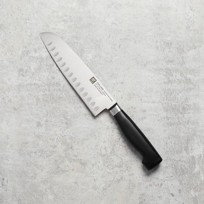 ZWILLING TWIN Signature 7-inch Hollow Edge Santoku Knife